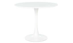 "Habitat Tulip 4 Seater Round Dining Table White Modern Kitchen Furniture " - thumbnail 1