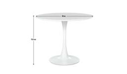 "Habitat Tulip 4 Seater Round Dining Table White Modern Kitchen Furniture " - thumbnail 6
