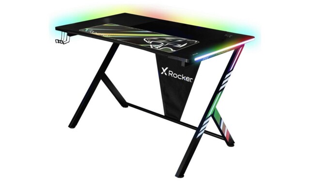"X Rocker Arteon RGB App Controlled LED Gaming Desk "