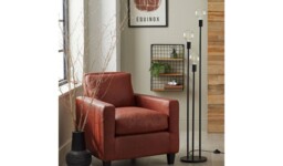 "Exposed Bulb 3 Light Floor Lamp Black Modern Industrial Living Room " - thumbnail 4