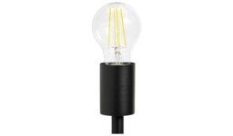 "Exposed Bulb 3 Light Floor Lamp Black Modern Industrial Living Room " - thumbnail 6