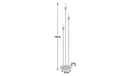 "Exposed Bulb 3 Light Floor Lamp Black Modern Industrial Living Room " - thumbnail 3