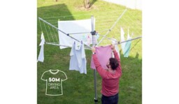 "Addis Easi-Lift 50m 4 Arm Rotary Airer with Cover Outdoor Washing Line " - thumbnail 5