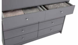 "Malibu 8 Drawer Chest Grey Spacious and Stylish Bedroom Storage " - thumbnail 4