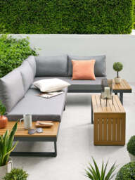 "Rio Multi-Position Corner Set Durable Outdoor Dining Solution  Garden Furniture " - thumbnail 1