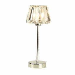 Rosdorf Park Caudill 34.5cm Table Lamp - Chrome/Clear
