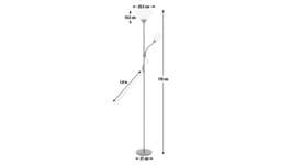 "Father and Child Floor Lamp Black Modern Reading Light Living Room " - thumbnail 4