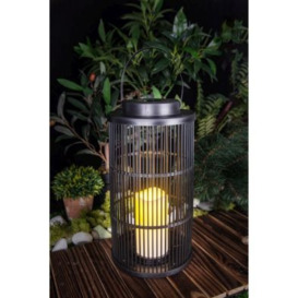 Candle Solar Garden Lantern Decoration Warm White LED - 36cm Contemporary Artisan by Bright Garden