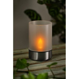 Candle Solar Garden Lantern Decoration Orange LED - 13cm by Bright Garden
