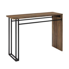 Industrial Console Table Black & Brown