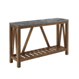 Industrial Console Table Brown And Grey 1 Shelf