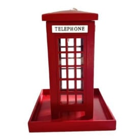 Garden Bird Feeder Red Telephone Box By Croft