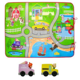 CoComelon Super Giant Car Play Mat with 2 Vehicles