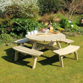 Rose Garden Picnic Table by Zest - 8 Seats