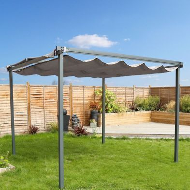Budget Garden Gazebo by Wensum with a 3 x 3M Grey Canopy
