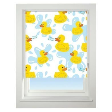 Universal 180cm Yellow & Blue Floral Quack Quack Blackout Roller Blind