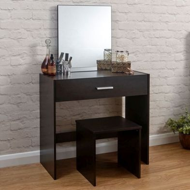Julia Dressing Table Brown 1 Drawer With Stool