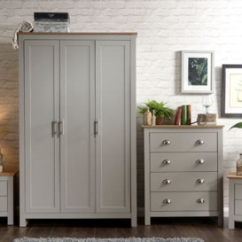 Lancaster 4 Piece Bedroom Furniture Set Grey