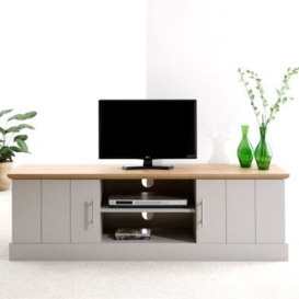 Kendal TV Unit Grey 2 Shelves 2 Doors