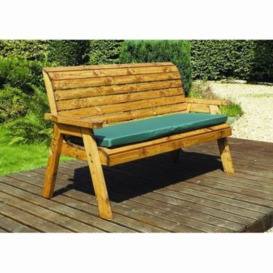 Winchester Garden Bench by Charles Taylor - 3 Seats Green Cushions