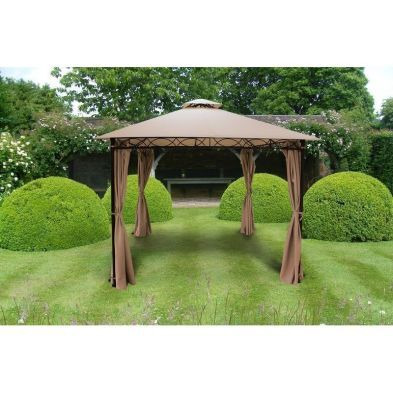 Marco Polo Garden Gazebo by Glendale with a 3 x 3M Mocha Canopy