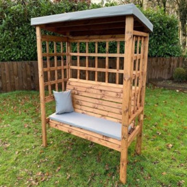 Bramham Garden Arbour by Charles Taylor - 3 Seats Grey Cushions