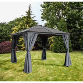 Lugano Garden Gazebo by Royalcraft with a 3 x 3M Grey Canopy