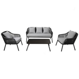 Garden Furniture Set by Wensum - 5 Seats Grey Cushions