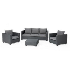 Salta Garden Sofa Set by Keter - 5 Seats Grey Cushions