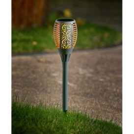 Torch Solar Garden Stake Light 10 Orange LED - 58cm by Bright Garden