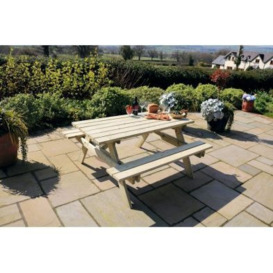 Laura Garden Picnic Table by Zest - 6 Seats