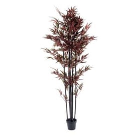 Bamboo Tree Artificial Plant Green & Red - 180cm
