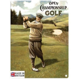 Vintage Open Championship Golf Sign Metal Wall Mounted - 60cm