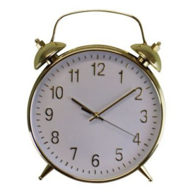 Alarm Clock Gold Battery Powered - 40cm