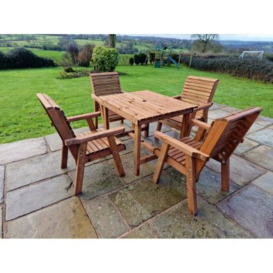 Swedish Redwood Garden Furniture Set by Croft - 4 Seats