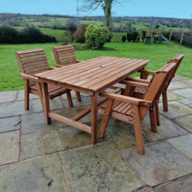 Swedish Redwood Garden Furniture Set by Croft - 4 Seats