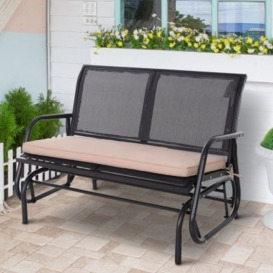 Outsunny 2-Seater Garden Bench Cushion with Ties