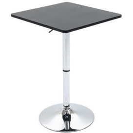 Homcom Modern Height Adjustable Counter Bar Table with 360 Swivel Tabletop and Electroplating Metal Base