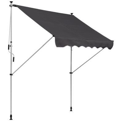 Outsunny 2X1.5M Adjustable Outdoor Aluminium Frame Awning Grey