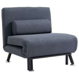Homcom Adjustable Back Futon Sofa Chair - Dark Grey