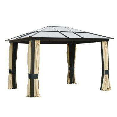Outsunny 3 X 3.6(M) Hardtop Gazebo Canopy With Polycarbonate Roof And Aluminium Frame