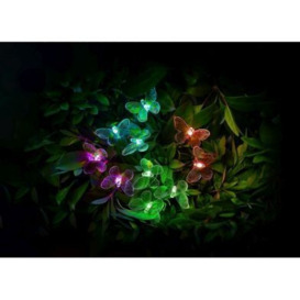 Butterfly Solar Garden String Lights Decoration 10 Multicolour LED - 4.35m by Bright Garden