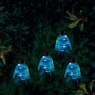 Blue Bee Solar Garden Light Ornament Decoration 6 White LED - 16cm by Bright Garden