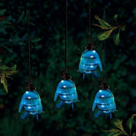 Blue Bee Solar Garden Light Ornament Decoration 6 White LED - 16cm by Bright Garden