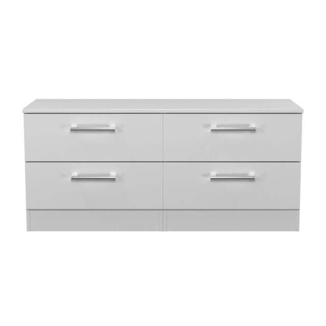 Devon Large Chest of Drawers Grey 4 Drawers 110cm