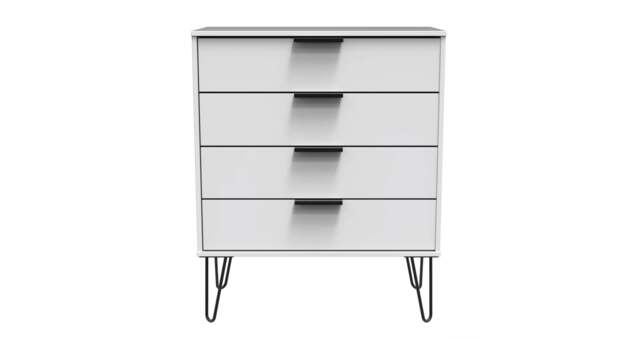Hong Kong C Chest of Drawers White 4 Drawers 93cm