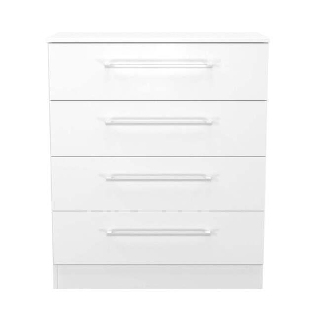Worcester Chest of Drawers White 4 Drawers 74cm