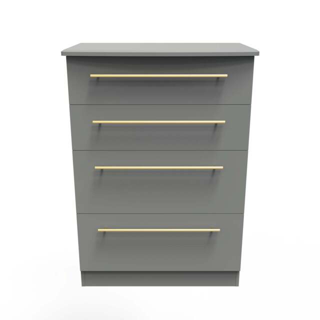 Haworth Tall Chest of Drawers Grey 4 Drawers 108cm