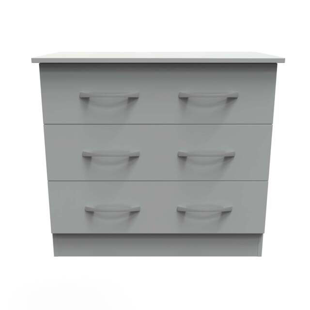 Avon Chest of Drawers Grey 3 Drawers 74cm