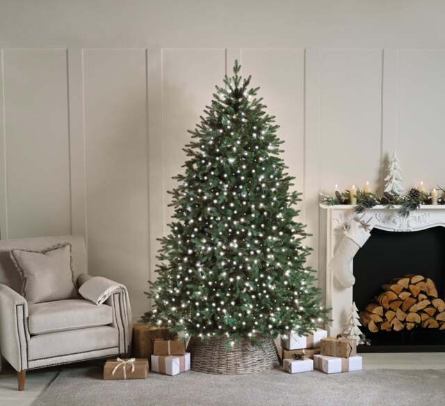 Christmas Tree Fairy Lights Multifunction White Outdoor 2000 LED - 49.97m